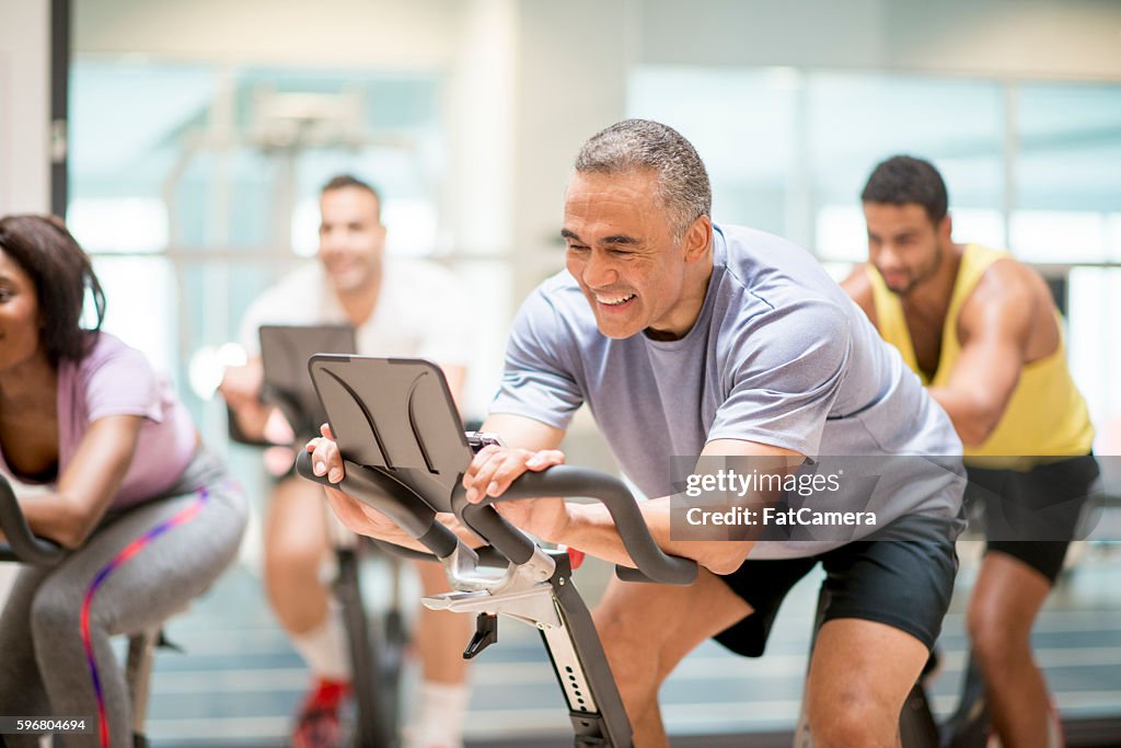 Cycling Class at the Gym