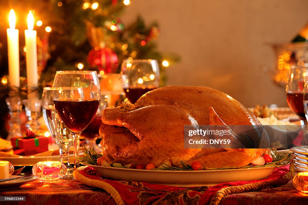 Turchia in un ambiente per la cena di Natale