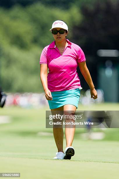 Jane Park walks up to the 9th green during the second round of the 2015 U.S. Women's Open at Lancaster Country Club in Lancaster, PA.