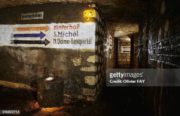 Entrance of a former German bunker during WWII in the quarries, in the 6th district of Paris.