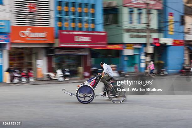 vietnam, hue, exterior - pedicab stock pictures, royalty-free photos & images