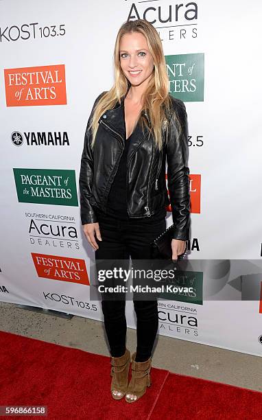 Actress A.J. Cook attends the Festival of Arts Celebrity Benefit Concert and Pageant on August 27, 2016 in Laguna Beach, California.