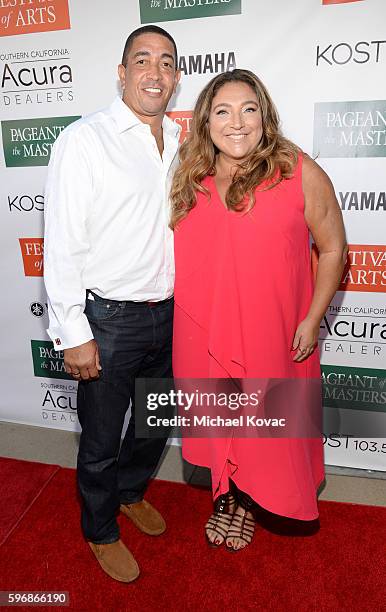 Personality Jo Frost and Darrin Jackson attend the Festival of Arts Celebrity Benefit Concert and Pageant on August 27, 2016 in Laguna Beach,...