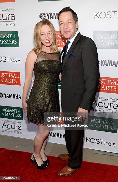 Actors Vanessa Claire Stewart and French Stewart attend the Festival of Arts Celebrity Benefit Concert and Pageant on August 27, 2016 in Laguna...