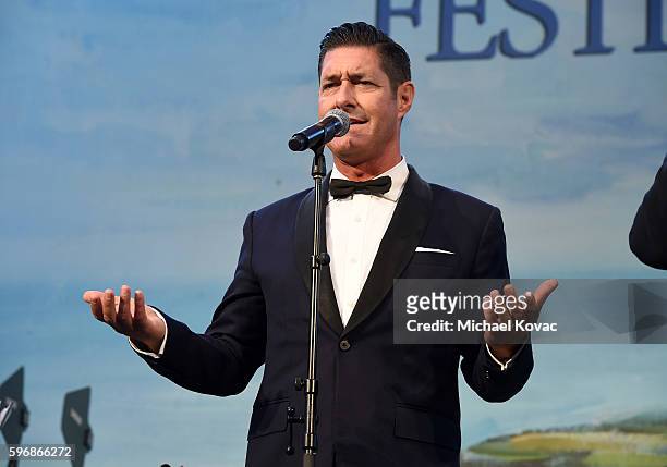 Musician Tim Davis performs onstage at the Festival of Arts Celebrity Benefit Concert and Pageant on August 27, 2016 in Laguna Beach, California.