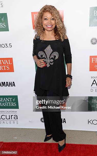 Musician Florence LaRue attends the Festival of Arts Celebrity Benefit Concert and Pageant on August 27, 2016 in Laguna Beach, California.