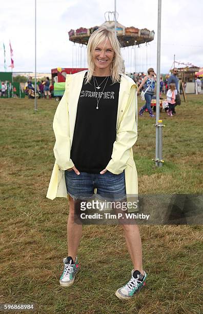 Jo Whiley attends The Big Feastival at Alex James' Farm on August 28, 2016 in Kingham, Oxfordshire.