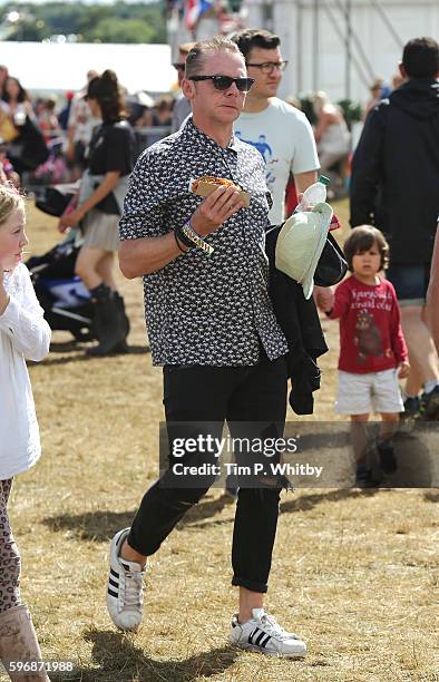 Simon Pegg attends day three of The Big Feastival at Alex James' Farm on August 28, 2016 in Kingham, Oxfordshire.