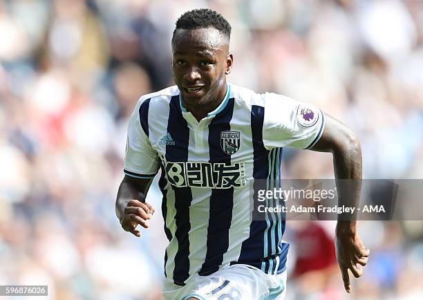 Saido Berahino of West Bromwich Albion during the Premier League match between West Bromwich Albion and Middlesbrough at The Hawthorns on August 28,...