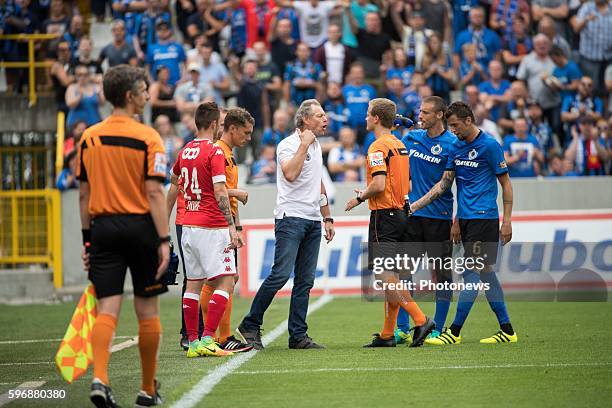 Bt1 Michel Preud'homme head coach of Club Brugge during the Jupiler Pro League match between Club Brugge and Standard de Liege at the Jan Breyden...