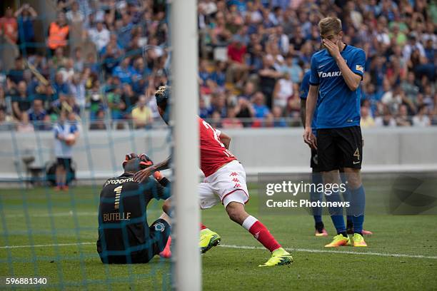 S22 Junior Edmilson midfielder of Standard Liege b24 Stefano Denswil defender of Club Brugge b28 Laurens De Bock defender of Club Brugge during the...