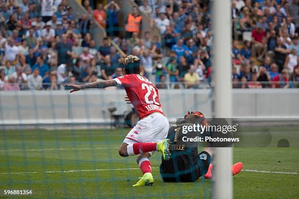 S22 Junior Edmilson midfielder of Standard Liege b24 Stefano Denswil defender of Club Brugge b28 Laurens De Bock defender of Club Brugge during the...