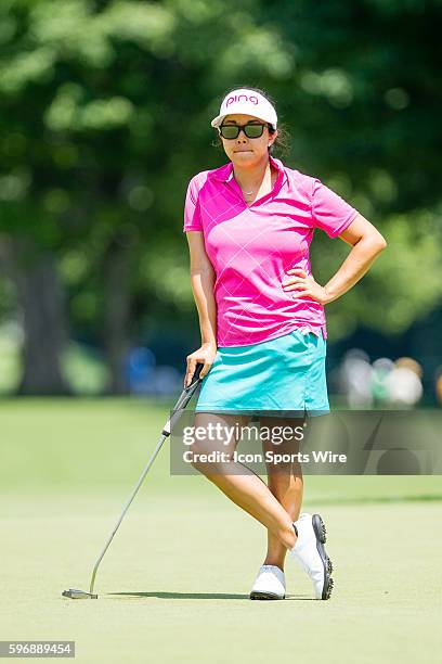 Jane Park waits on the 9th green during the second round of the 2015 U.S. Women's Open at Lancaster Country Club in Lancaster, PA.