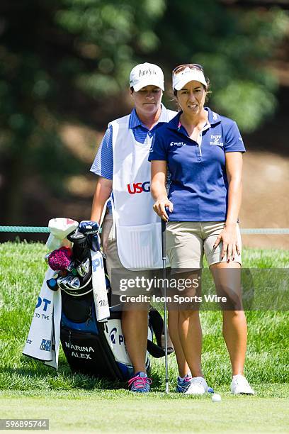 Marina Alex on the 9th green during the second round of the 2015 U.S. Women's Open at Lancaster Country Club in Lancaster, PA.