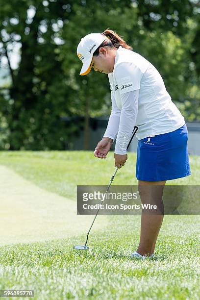 Inbee Park at the 9th green during the second round of the 2015 U.S. Women's Open at Lancaster Country Club in Lancaster, PA.
