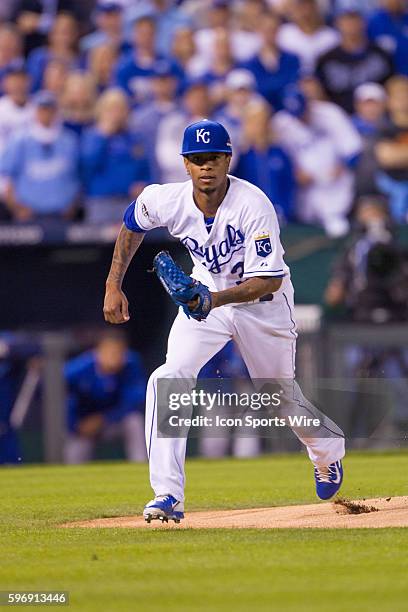 Kansas City Royals starting pitcher Yordano Ventura during the MLB American League Championship Series game 6 between the Toronto Blue Jays and the...