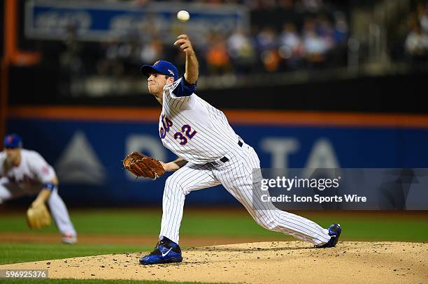 New York Mets starting pitcher Steven Matz during Game 4 of the NLDS between the New York Mets and the Los Angeles Dodgers played at Citi Field in...