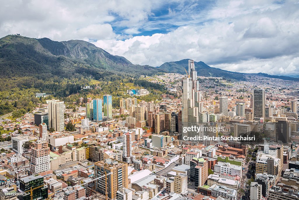 Bogota City View from Above