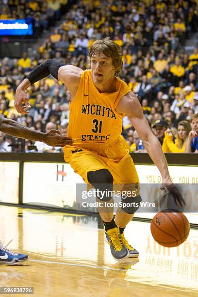 Wichita State Shockers guard Ron Baker during the NCAA Basketball game between the Charleston Souther Buccaneers and the Wichita State Shockers at...