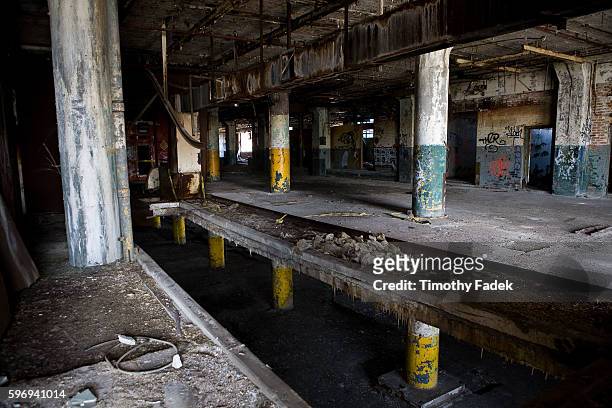 Fisher Body Plant 21. The decades-long decline of the U.S. Automobile industry is acutely reflected in the urban decay of Detroit, the city once...