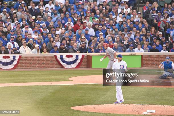 In game 3, of the NLDS, in a game between the St Louis Cardinals, and the Chicago Cubs, at Wrigley Field, Chicago, Il. Chicago defeated St Louis, 6-4.