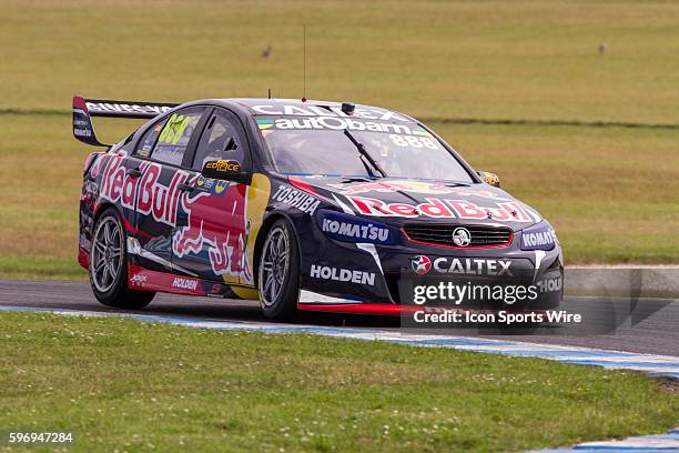 Craig Lowndes of Red Bull Racing Australia during Race 1 for the V8 Supercars WD-40 Philip Island Supersprint held at Philip Island Circuit, Philip...