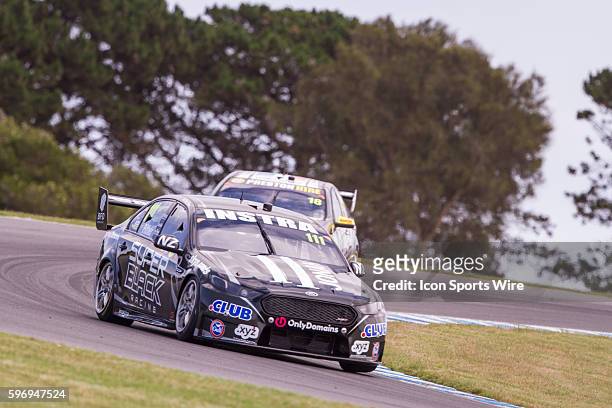 Andre Heimgartner of Super Black Racing and Lee Holdsworth of Walkinshaw Performance during practice for the V8 Supercars WD-40 Philip Island...