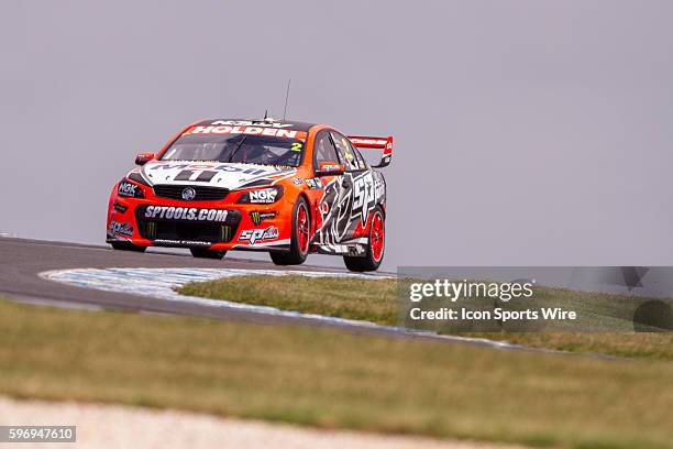 Garth Tander of the Holden Racing Team during practice for the V8 Supercars WD-40 Philip Island Supersprint held at Philip Island Circuit, Philip...