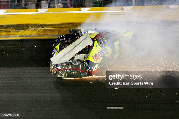 May 19 | Saturday: Kyle Busch Hendrick Motorsports Chevrolet Monte Carlo SS crashes in the All-Star Challenge exhibition race for the NASCAR Nextel...