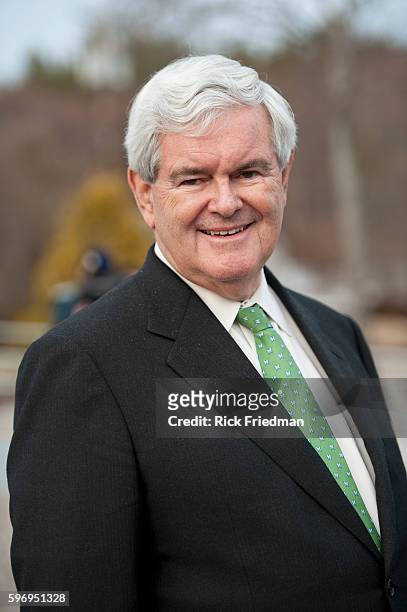Potential Republican presidential candidate and former Speaker of the US House of Representatives Newt Gingrich attending the St. Patrick's Day...