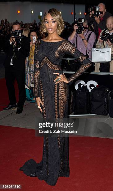 Jourdan Dunn arriving at the GQ Men of the Year Awards at the Royal Opera House in London