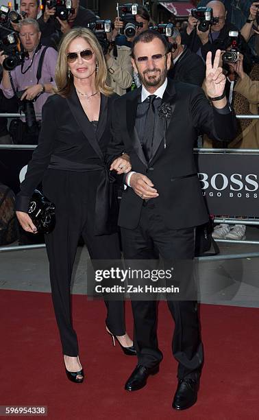 Ringo Starr and Barbara Bach arriving at the GQ Men of the Year Awards at the Royal Opera House in London