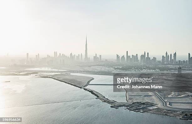 cityscape, dubai, united arab emirates - dubai desert stock pictures, royalty-free photos & images