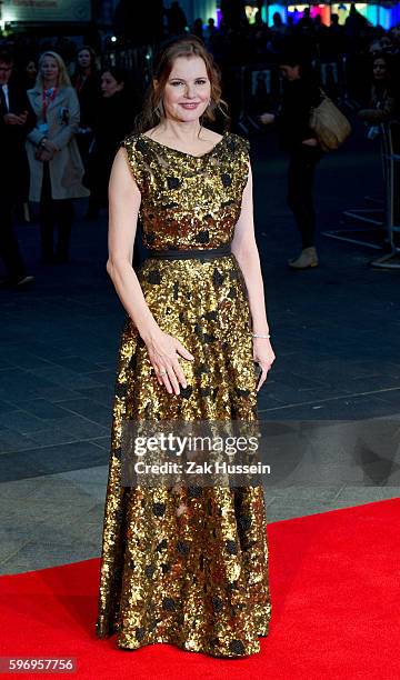 Geena Davis arriving at the screening of Suffragette at the Odeon Leicester Square in London