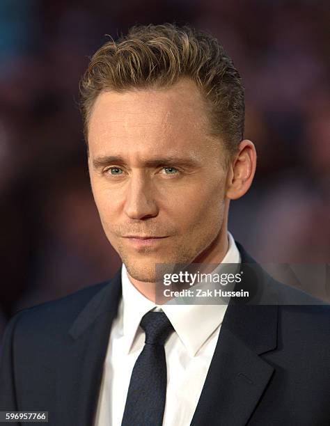 Tom Hiddleston arriving at the premiere of High Rise during the London Film Festival.