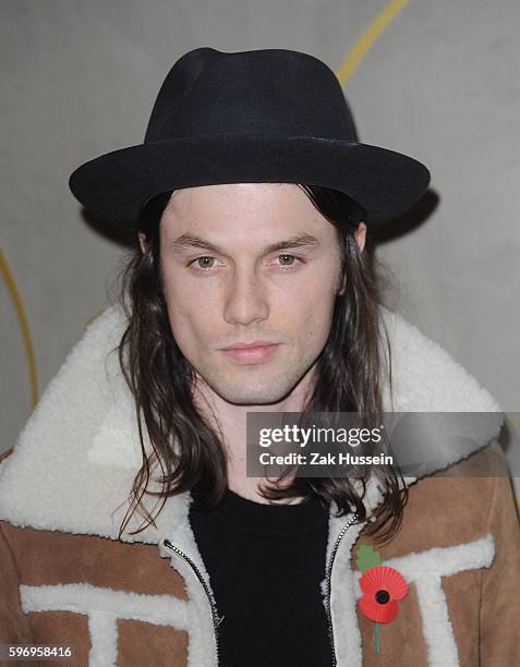 James Bay arriving at the premiere of the Burberry Festive Film in London