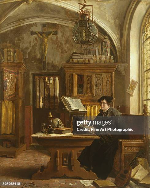 Martin Luther Translating the Bible, Wartburg Castle, 1521 by Eugene Siberdt