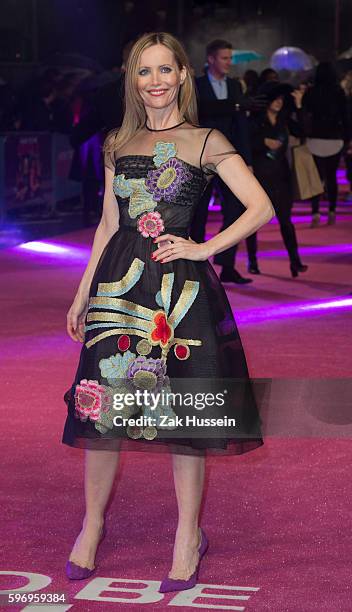 Leslie Mann arriving at the European premiere of "How to be Single" at the Vue West End in London