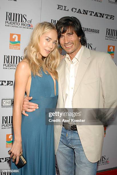 Actor Billy Wirth and Sarah Skogland arrive to the Los Angeles premiere of "El Cantante" starring Mark Anthony and Jennifer Lopez, at the Director's...