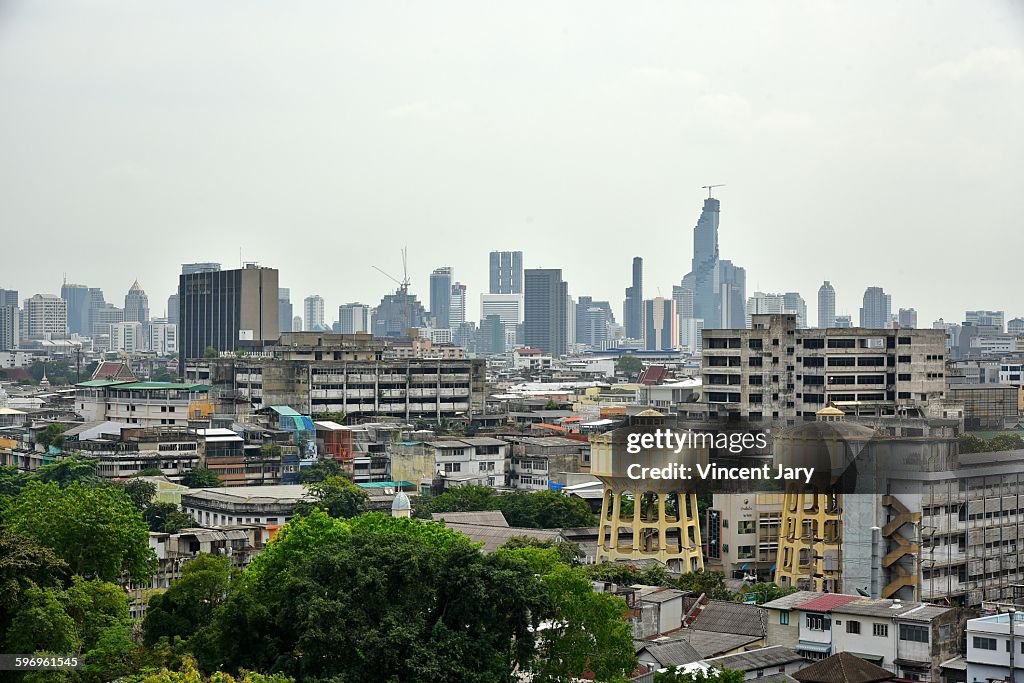 Urban landscape of bangkok city