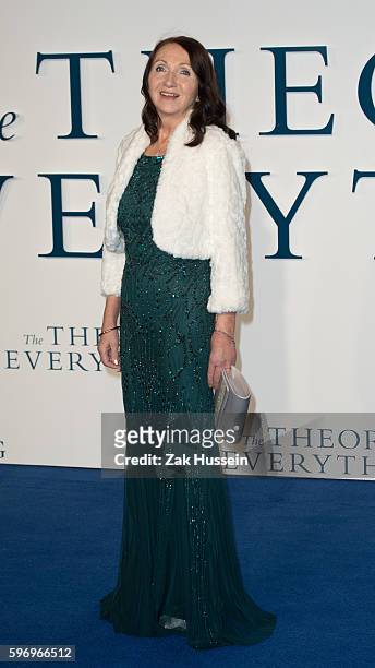 Jane Hawking arriving at the UK premiere of "The Theory of Everything" at the Odeon Leicester Square in London.