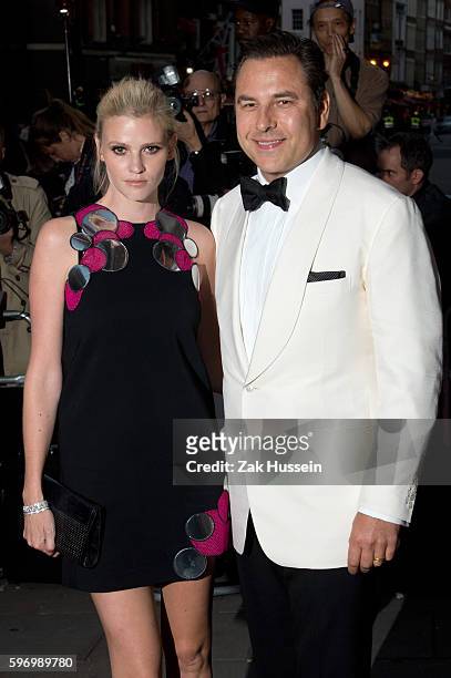 David Walliams and Lara Stone arriving at the GQ Men of the Year Awards at the Royal Opera House in London