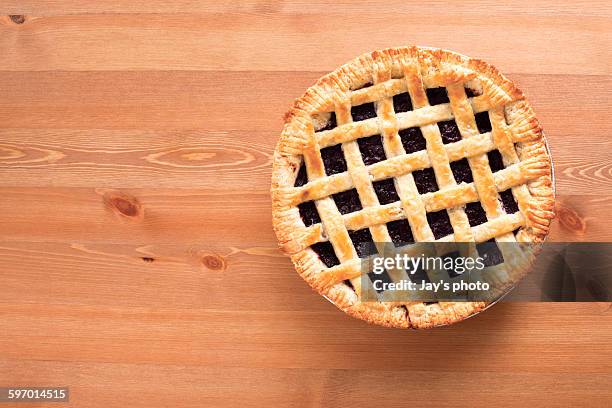 blueberry pie - pie stock pictures, royalty-free photos & images