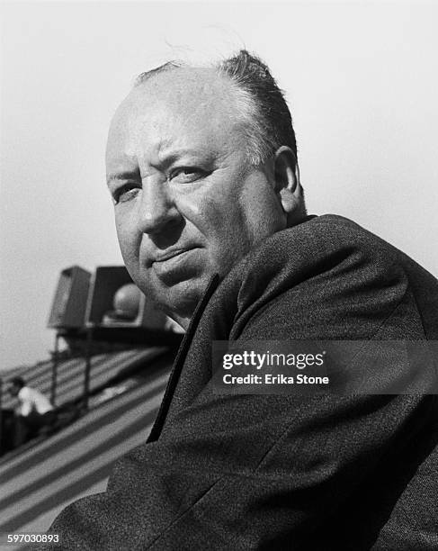 English film director and producer Alfred Hitchcock , circa 1950.