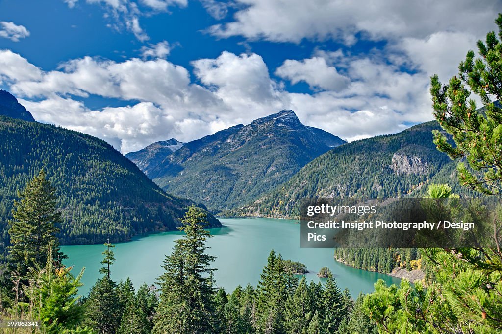 Diablo Lake, a reservoir in the North Cascade mountains of Northern Washington state