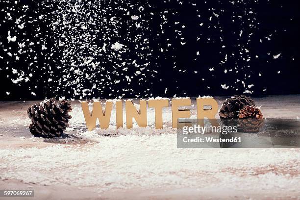 symbolical picture winter - fake snow stock pictures, royalty-free photos & images