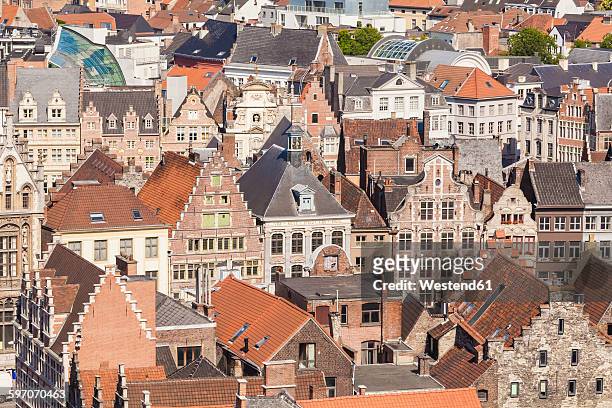 belgium, ghent, old town, cityscape - gent belgien stock-fotos und bilder