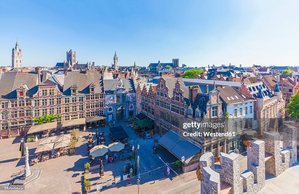 Belgium, Ghent, old town, Sint-Veerleplein square