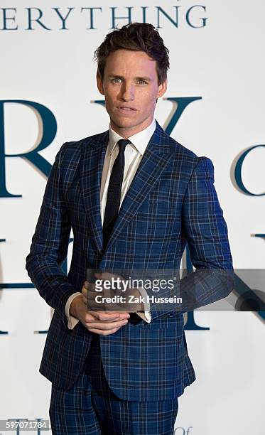 Eddie Redmayne arriving at the UK premiere of "The Theory of Everything" at the Odeon Leicester Square in London.