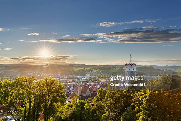 germany, baden-wuerttemberg, ravensburg, townscape with mehlsack as seen from veitsburg - ravensburg stock pictures, royalty-free photos & images